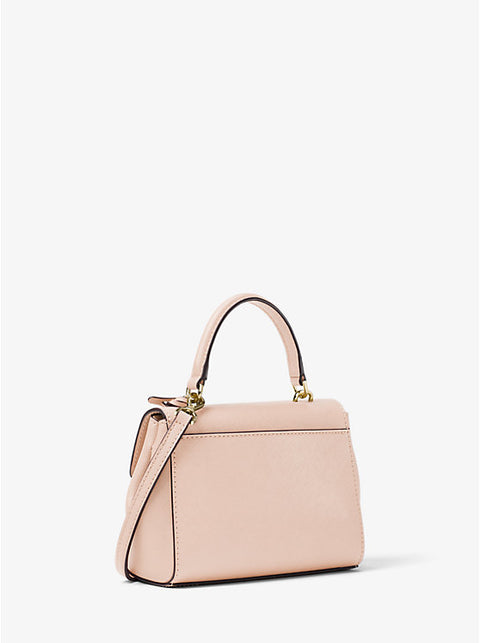 Ava Extra-Small Saffiano Leather Crossbody - Soft Pink - 5th Ave. Window