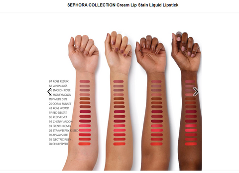 Cream Lip Stain Liquid Lipstick - Color 01 Always Red - matte classic red - 5th Ave. Window
