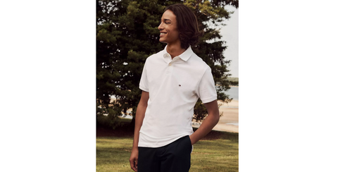 Men's Organic Cotton Classic Fit 1985 Polo - Color: White, Size: XL - 5th Ave. Window