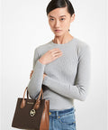 Mercer Medium Logo and Leather Accordion Crossbody Bag - 5th Ave. Window