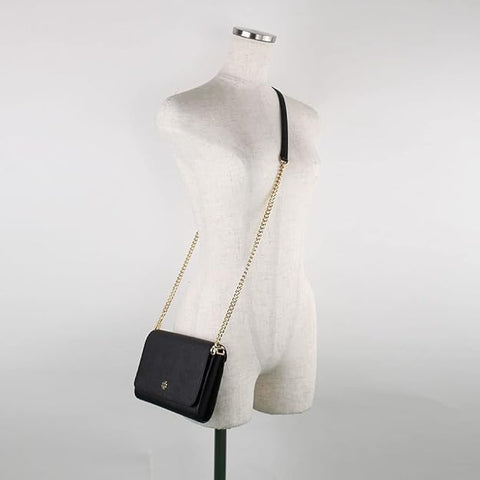 Tory Burch Emerson E/W Flap Adjustable Shoulder Bag, Black, Style 147214, $498 - 5th Ave. Window