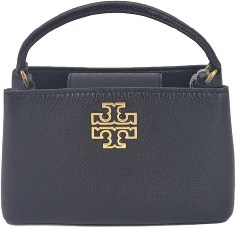 Tory Burch 145357 Britten Black With Gold Hardware Leather Women's Micro Satchel Bag - 5th Ave. Window