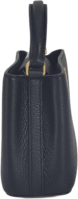 Tory Burch 145357 Britten Black With Gold Hardware Leather Women's Micro Satchel Bag - 5th Ave. Window