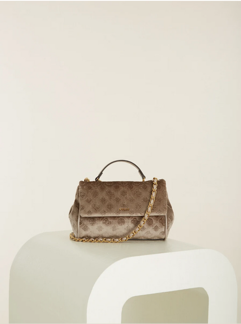 Kimi Logo Convertible Crossbody - Taupe - 5th Ave. Window