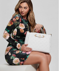 Izzy Peony Girlfriend Satchel - White Color - 5th Ave. Window