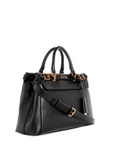 Sestri Pebbled Luxury Satchel - Black Color - 5th Ave. Window