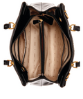 Sestri Pebbled Luxury Satchel - Black Color - 5th Ave. Window