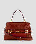 Sestri Crocodile-Embossed Crossbody - Color : Cognac - 5th Ave. Window