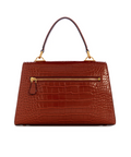Sestri Crocodile-Embossed Crossbody - Color : Cognac - 5th Ave. Window