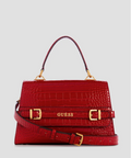 Sestri Crocodile-Embossed Crossbody - Color : Red - 5th Ave. Window