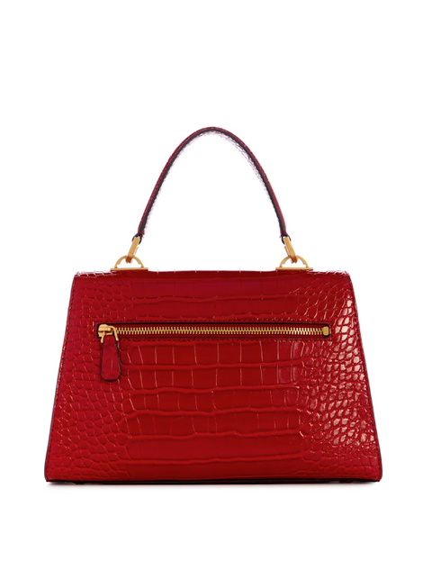 Sestri Crocodile-Embossed Crossbody - Color : Red - 5th Ave. Window