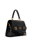 Sestri Crocodile-Embossed Crossbody - Black - 5th Ave. Window