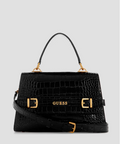 Sestri Crocodile-Embossed Crossbody - Black - 5th Ave. Window