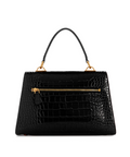 Sestri Crocodile-Embossed Crossbody - Black - 5th Ave. Window