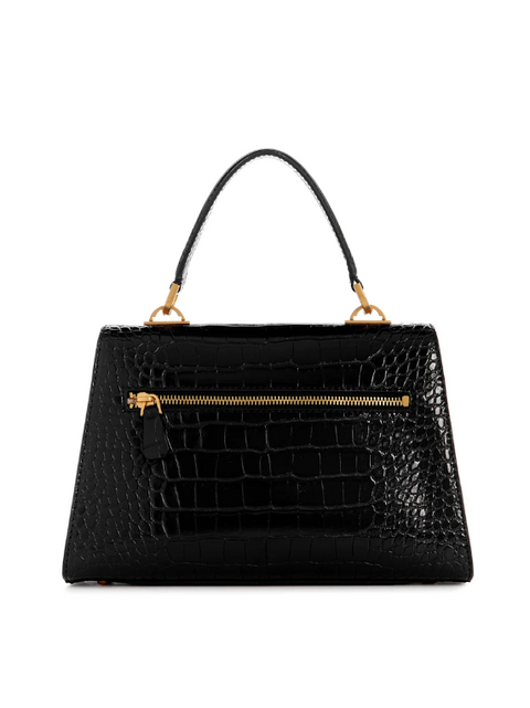 Sestri Crocodile-Embossed Crossbody - Black - 5th Ave. Window