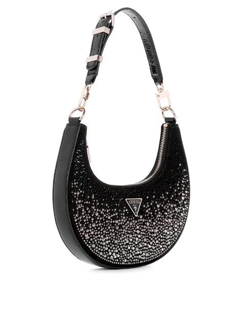 Lua Rhinestone Shoulder Bag - Black Color - 5th Ave. Window