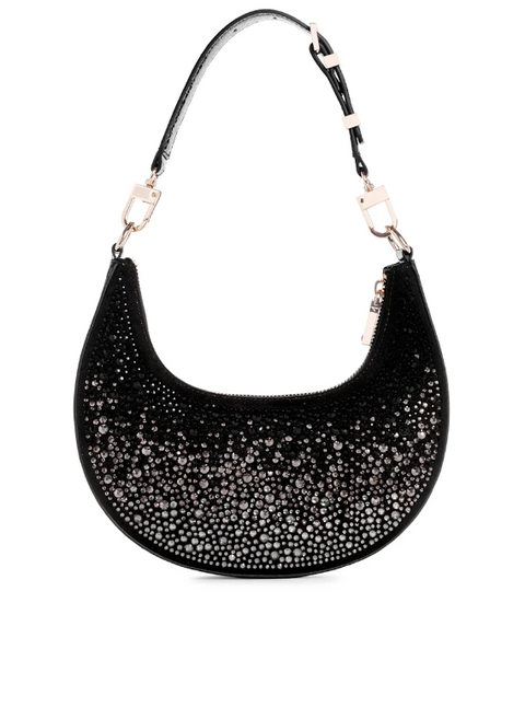 Lua Rhinestone Shoulder Bag - Black Color - 5th Ave. Window