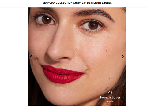 Cream Lip Stain Liquid Lipstick - Color 93 French Lover - matte deep red - 5th Ave. Window