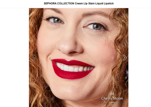 Cream Lip Stain Liquid Lipstick - Color 94 Cherry Moon - matte red cherry - 5th Ave. Window