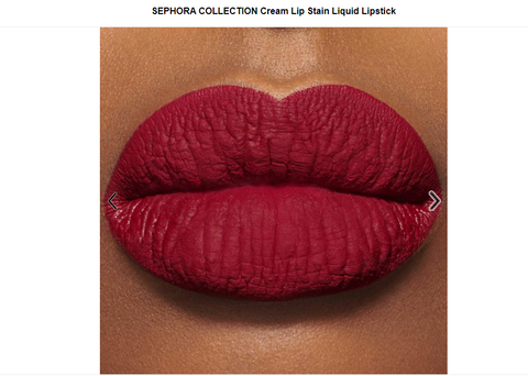 Cream Lip Stain Liquid Lipstick - Color 94 Cherry Moon - matte red cherry - 5th Ave. Window