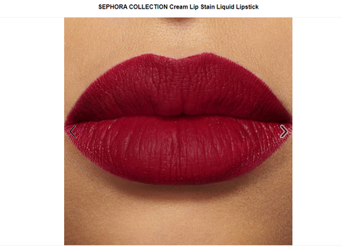 Cream Lip Stain Liquid Lipstick - Color 94 Cherry Moon - matte red cherry - 5th Ave. Window