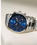 Men's Neutra Silver-Tone Bracelet Watch 44mm - 5th Ave. Window
