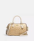 Rowan Satchel In Blocked Signature Canvas - 5th Ave. Window