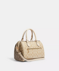 Rowan Satchel In Blocked Signature Canvas - 5th Ave. Window