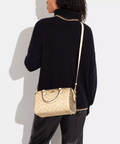 Rowan Satchel In Blocked Signature Canvas - 5th Ave. Window