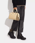 Rowan Satchel In Blocked Signature Canvas - 5th Ave. Window