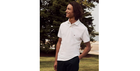 Men's Organic Cotton Classic Fit 1985 Polo - Color:  White, Size: XL - 5th Ave. Window