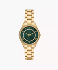 Michael Kors Lauryn Three-Hand Gold-Tone Stainless Steel Watch - 5th Ave. Window