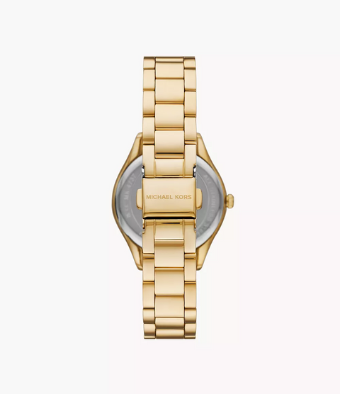 Michael Kors Lauryn Three-Hand Gold-Tone Stainless Steel Watch - 5th Ave. Window