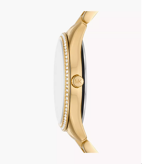 Michael Kors Lauryn Three-Hand Gold-Tone Stainless Steel Watch - 5th Ave. Window