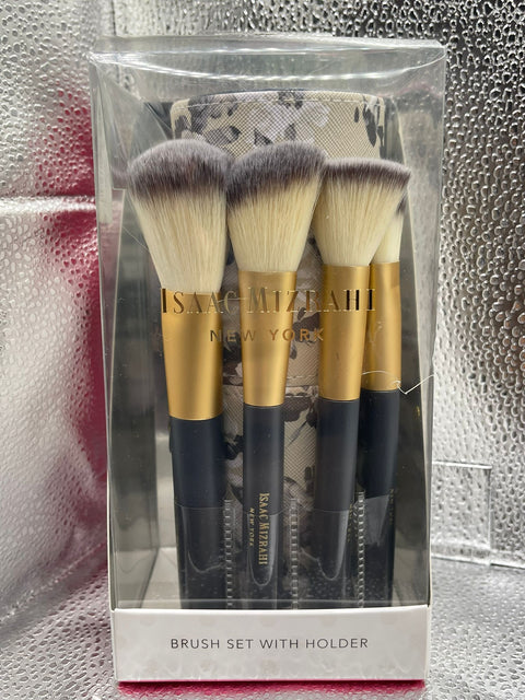 Portable Small Makeup Brush Set, Beige floral - 5th Ave. Window