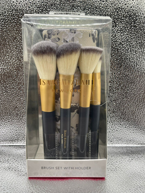 Portable Small Makeup Brush Set, Beige floral - 5th Ave. Window