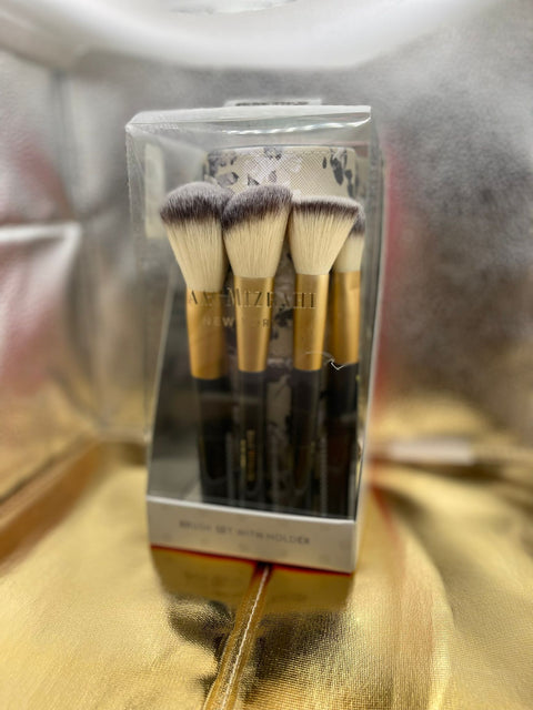 Portable Small Makeup Brush Set, Beige floral - 5th Ave. Window