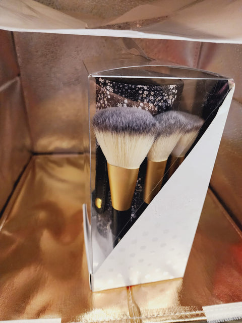 Portable Small Makeup Brush Set, Black floral - 5th Ave. Window