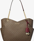 Jet Set Large Logo Shoulder Bag - DARK CHERRY - 5th Ave. Window