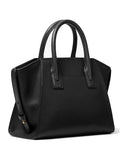 Avril Small Leather Top-Zip Satchel - 5th Ave. Window