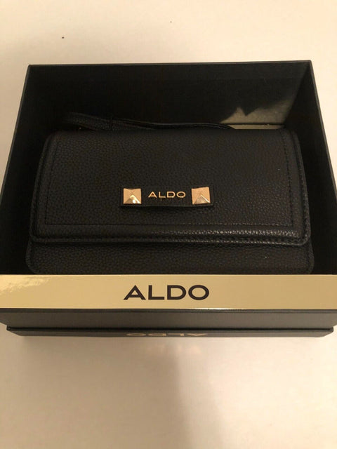 ALDO magnetic clutch black bag with chain in a box - 5th Ave. Window