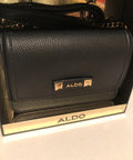 ALDO magnetic clutch black bag with chain in a box - 5th Ave. Window